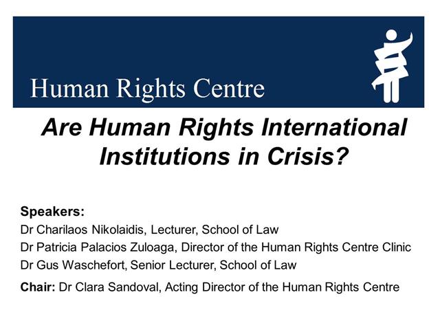 HRC Panel Discussion - Are Human Rights International Institutions in ...