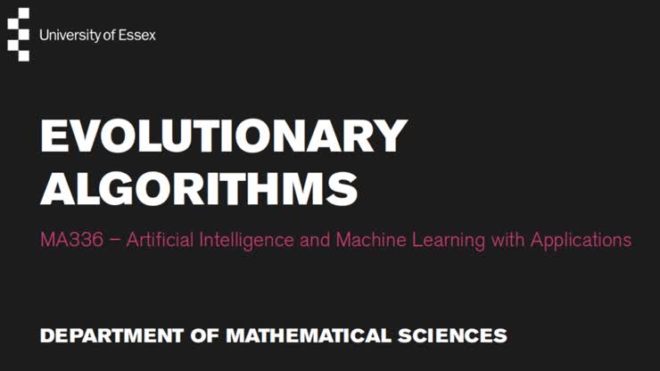 MA336 - Evolutionary Algorithms
